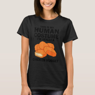チキンおもしろいナゲットの衣装子供へファッションナグ Tシャツ