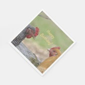 チキンおもしろいハッピーバースデー スタンダードランチョンナプキン (角)