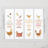 チキンおもしろいパンDIYブックマーク (正面)