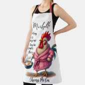 チキンおもしろいパーソナライズされたことわざ エプロン (インサイチュ)