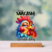 チキンおもしろいフレッシュ皮肉ワードアート アクリルサイン (ニュートラル)