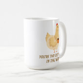 チキンおもしろいヘンママのユーモア最高のあいさつ間抜けら コーヒーマグカップ (正面右)