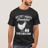 チキンおもしろいペットの飼い主ワードアート Tシャツ (正面)