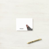 チキンおもしろいポートレートオンホワイトパーソナライズされたネーム ポストイット (デスク上)