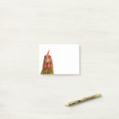 チキンおもしろいポートレート写真オンホワイト ポストイット (デスク上)