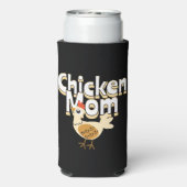 チキンおもしろいママパーソナライズされた スリム缶クーラー (Seltzer裏面)