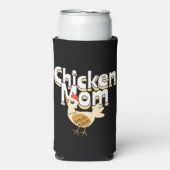 チキンおもしろいママパーソナライズされた スリム缶クーラー (Seltzer正面)