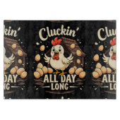 チキンおもしろいユーモアフ素朴ァームライフ カッティングボード (正面)