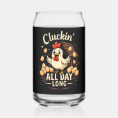 チキンおもしろいユーモアフ素朴ァームライフ ガラス缶 (正面)