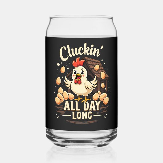 チキンおもしろいユーモアフ素朴ァームライフ ガラス缶 (裏面)