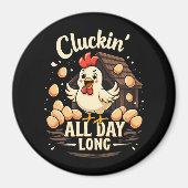 チキンおもしろいユーモアフ素朴ァームライフ マグネット (正面)