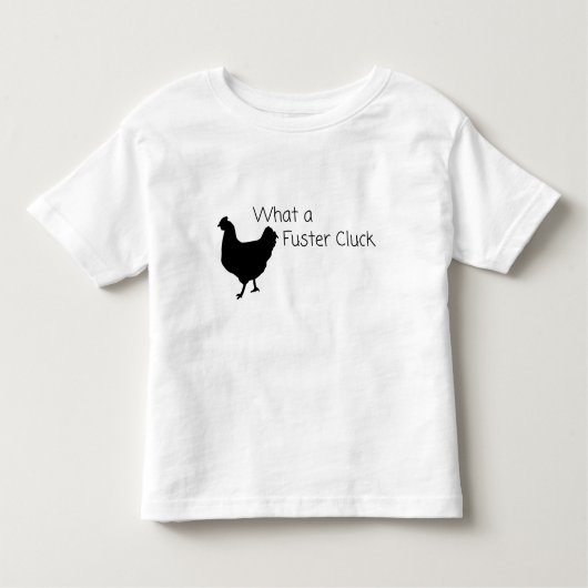 チキンおもしろいユーモア:何というファスターClack?? トドラーTシャツ (正面)