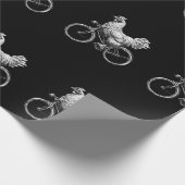 チキンおもしろいライディングバイクサイクリストかわいい動物の愛 ラッピングペーパー (角)