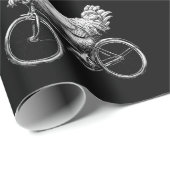 チキンおもしろいライディングバイクサイクリストかわいい動物の愛 ラッピングペーパー (ロールコーナー)