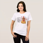 チキンおもしろいレディ トライブレンドTシャツ (正面全面)