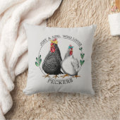 チキンおもしろい愛好家の言葉アート クッション (ブランケット)
