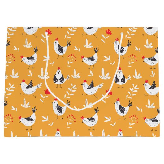 チキンおもしろい抱き枕 ラージペーパーバッグ (正面)