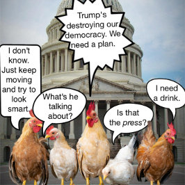 チキンおもしろい民主党の政治ユーモア Tシャツ