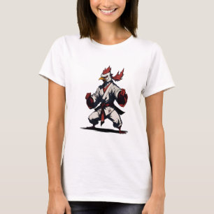 チキンおもしろい熱狂するレディーシャツ女性かわいいファーム Tシャツ