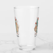 チキンおもしろい熱狂するレディ追加文字 タンブラーグラス (左)