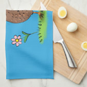 チキンおもしろい素朴なお洒落漫画 キッチンタオル (四つ折り)