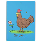 チキンおもしろい素朴なお洒落漫画 クリップボード (裏面)