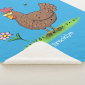 チキンおもしろい素朴なお洒落漫画 シェルパブランケット (3/4)