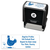 チキンおもしろい素朴なお洒落漫画 セルフインキングスタンプ (インサイチュ)