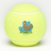 チキンおもしろい素朴なお洒落漫画 テニスボール (裏面)