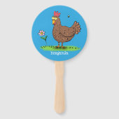 チキンおもしろい素朴なお洒落漫画 ハンドファン (裏面)