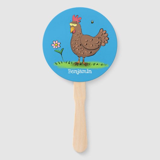 チキンおもしろい素朴なお洒落漫画 ハンドファン (正面)