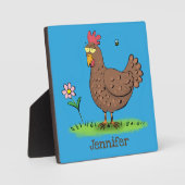 チキンおもしろい素朴なお洒落漫画 フォトプラーク (正面)