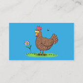 チキンおもしろい素朴なお洒落漫画 名刺 (裏面)