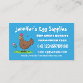 チキンおもしろい素朴なお洒落漫画 名刺 (正面)