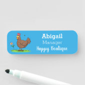 チキンおもしろい素朴なお洒落漫画 名札 (インサイチュ)