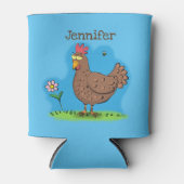 チキンおもしろい素朴なお洒落漫画 缶クーラー (正面)