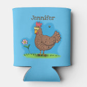 チキンおもしろい素朴なお洒落漫画 缶クーラー (裏面)