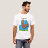 チキンおもしろい素朴なお洒落漫画 Tシャツ (正面フル)