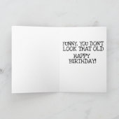 チキンおもしろい誕生日カード カード (内部)