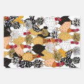 チキンおもしろい誕生日 ラッピングペーパーシート (正面2)