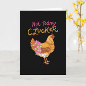 チキンおもしろい カード (黄色い花)