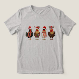 チキンおもしろい・クリスマスライト トライブレンドTシャツ