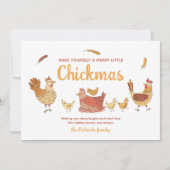 チキンおもしろい・クリスマス写真 シーズンカード (正面)