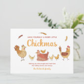 チキンおもしろい・クリスマス写真 シーズンカード (スタンド正面)