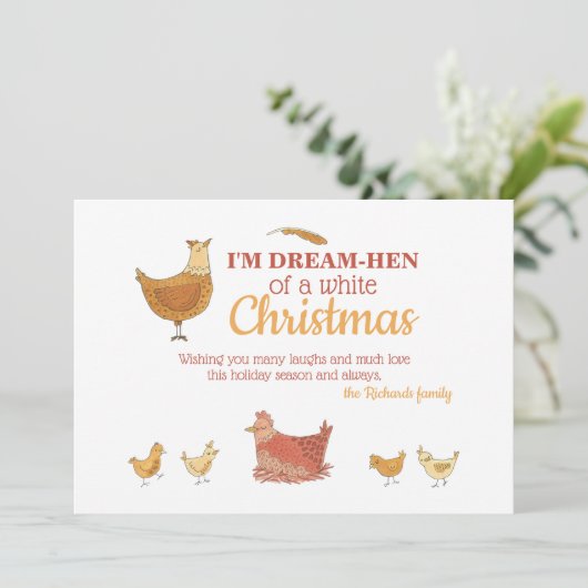 チキンおもしろい・クリスマス写真 シーズンカード (スタンド正面)