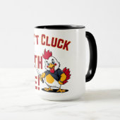 チキンおもしろい – 私と一緒にクリックしない マグカップ (正面右)