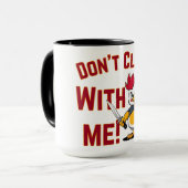 チキンおもしろい – 私と一緒にクリックしない マグカップ (正面左)