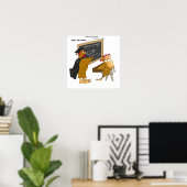 チキンおもしろい/道路哲学漫画ポスター ポスター (ホームオフィス)