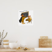 チキンおもしろい/道路哲学漫画ポスター ポスター (キッチン)