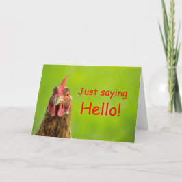 チキンおもしろい- Hello Greeting Card カード